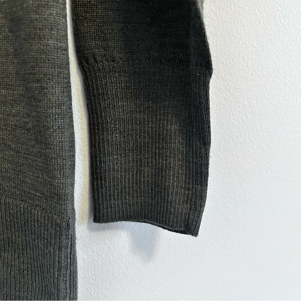 NWOT 100% Merino Wool Green Boyfriend Cardigan - Picture 7 of 12
